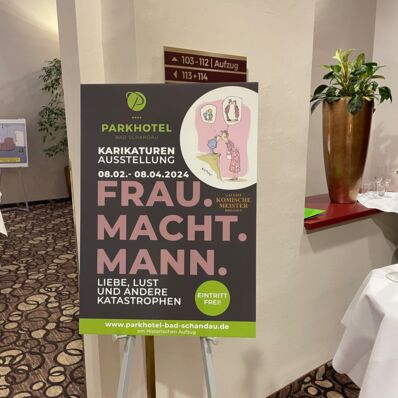FRAU.MACHT.MANN. Die Karikaturen-Ausstellung im Parkhotel Bad Schandau