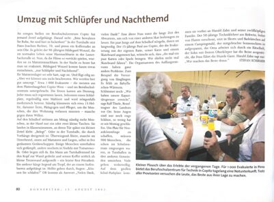 Ausschnitt Buch zur Flutkatastrophe 2002