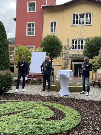 Einweihung Olympiabrunnen Parkhotel Bad Schandau