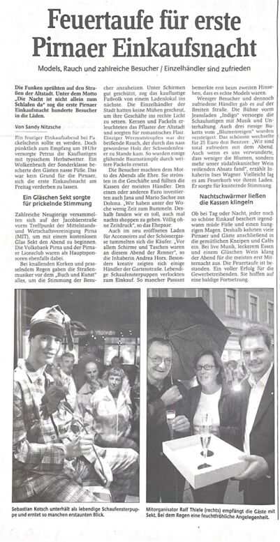 Ausschnitt Einkaufsnacht Pirna 2003