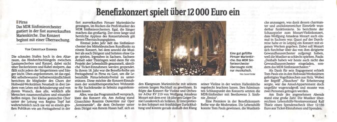 Ausschnitt Benefizkonzert 2019 in der St. Marienkirche Pirna