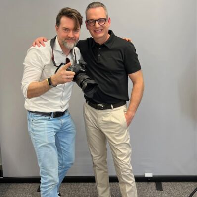 Ralf Thiele mit Fabian Schneider Fotoshooting